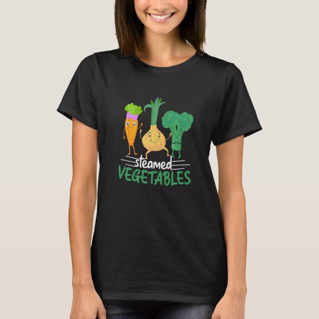 Steamed Vegetables Vegetarian Vegan Food  Graphic T Shirt (Framsida)