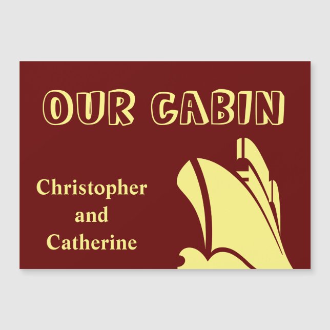 Steamer Brown Stateroom Dörrmarkör (Framsida)