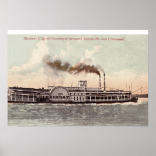 Steamer City of Cincinnati Poster