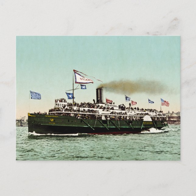Steamer ’Erie’ 1900 Vykort (Framsida)
