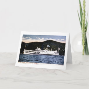 Steamer "Horicon" på Sjö George, New York Kort