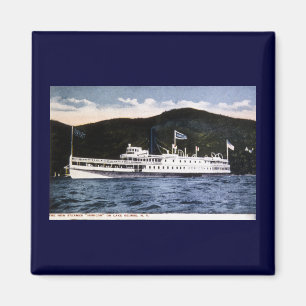 Steamer "Horicon" på sjön George, New York Magnet