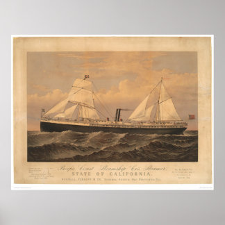 Steamer i Kalifornien (1275A) Poster