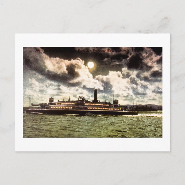 Steamer i San Francisco Bay Vykort (Framsida)