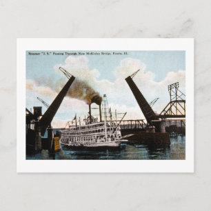 Steamer J.S., Peoria, Illinois Vykort