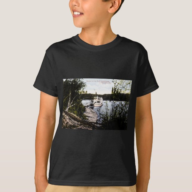 Steamer på floden Saskatchewan, Edmonton, Alta. Tee Shirt (Framsida)