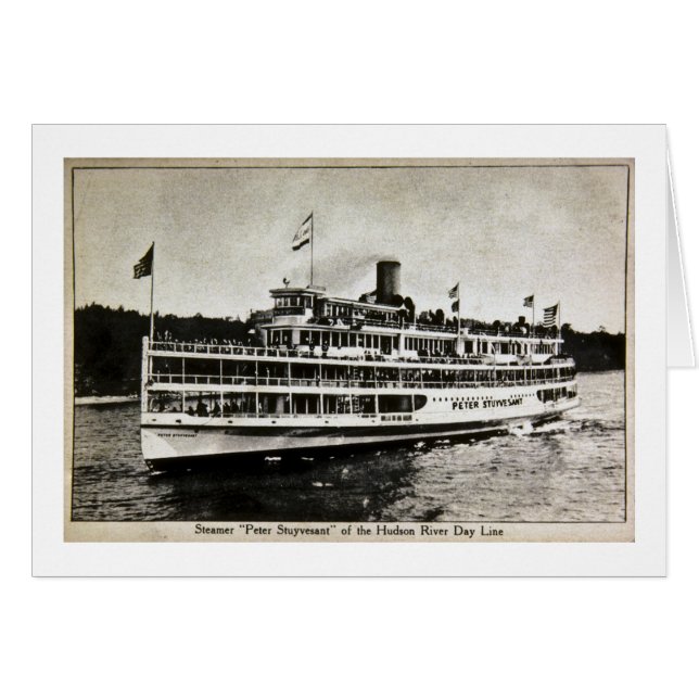Steamer Peter Stuyvesant - vintagevykort Hälsningskort (Framsidan Horizontal)