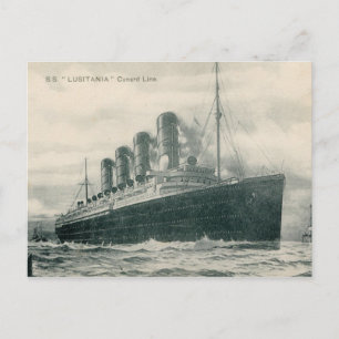 Steamer SS Lusitania Vykort