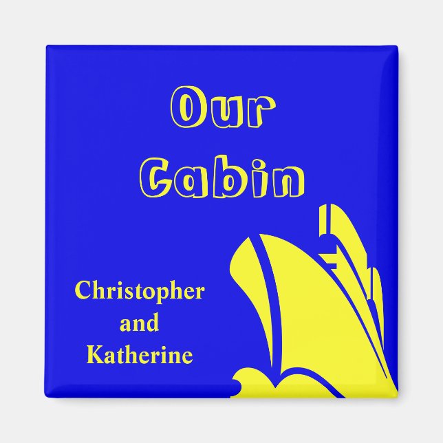 Steamer Stateroom Door Marker Blue Magnet (Framsidan)