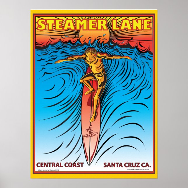 STEAMERLANE SURFA SANTA CRUZ POSTER (Framsidan)