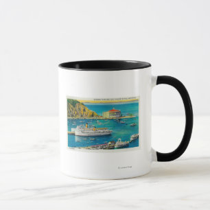 Steamers Catalina och Avalon på pir och kasino Mugg
