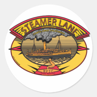 STEAMERS LANE SANTA CRUZ CA. RUNT KLISTERMÄRKE