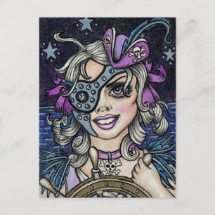 Steamface #10 Steampunk Pirat Vykort