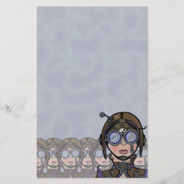 Steamface #1 Steampunk brevpapper (Framsida)