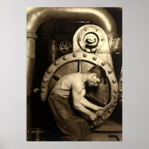Steamfitter av Lewis Hine Poster