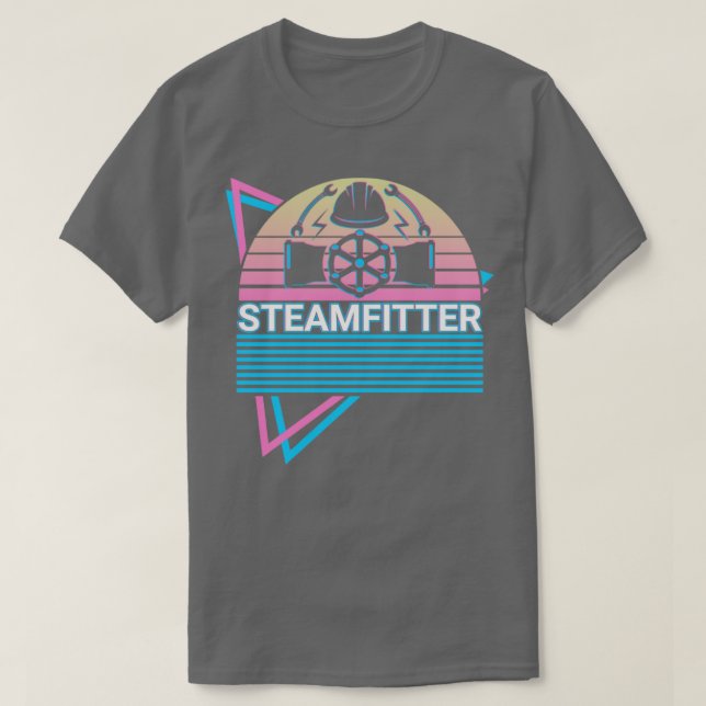 Steamfitter Steam Fitter Retro T Shirt (Design framsida)