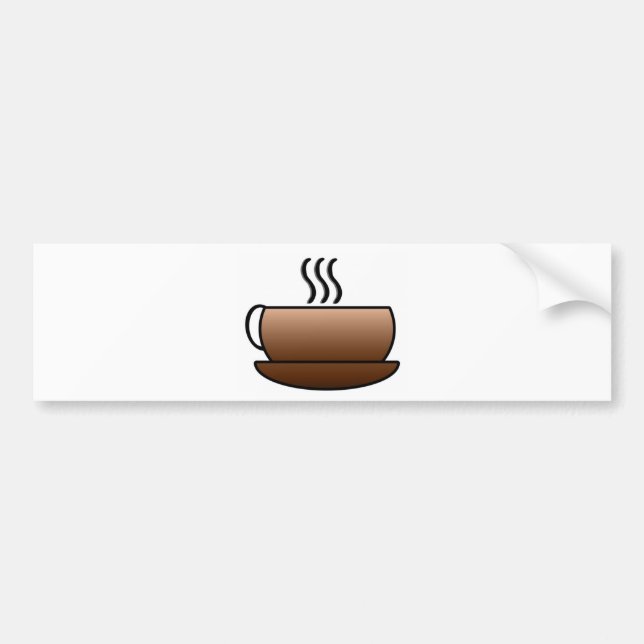 Steaming Coffee Mugg Bildekal (Framsidan)