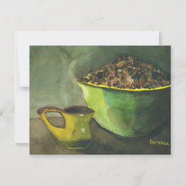 Steaming God morgon Kopp i Coffee Bowl Coffee Bean