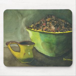 Steaming God morgon Kopp i Coffee Bowl Coffee Bean Musmatta