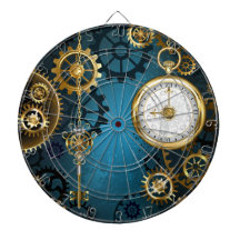 Steampun turkos Bakgrund med växlar