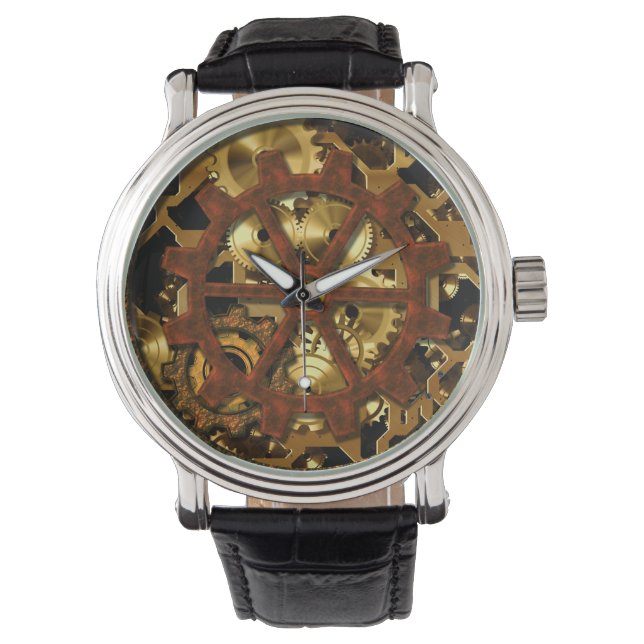 Steampunk 11 Alternativ för bevakning och siffror Armbandsur (Framsida)
