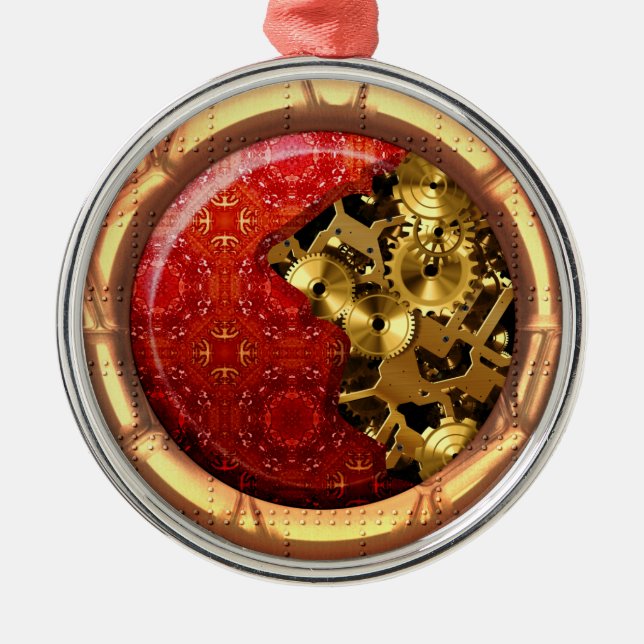 Steampunk 12 Ornament-alternativ Julgransprydnad Metall (Framsidan)