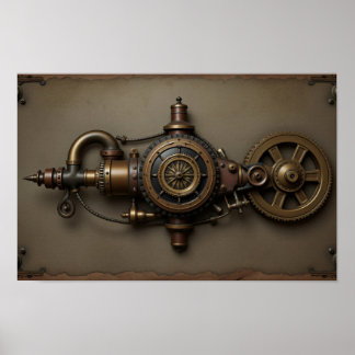 Steampunk Abstrakt Poster