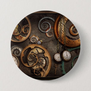 Steampunk - abstrakt - Time försvåras Knapp