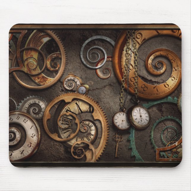Steampunk - abstrakt - Time försvåras Musmatta (Framsidan)