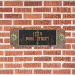 Steampunk Adress<br><div class="desc">För aficionados of science fiction and Victorian-inspirated decor, en konstruktion med en vintage, industriell rost med urverk och inslag. Anpassa med adress eller ge som gåva.</div>