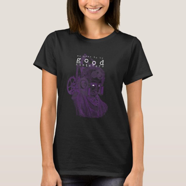 Steampunk Aesthetic Macabra Encyclopedia Mechanica T Shirt (Framsida)