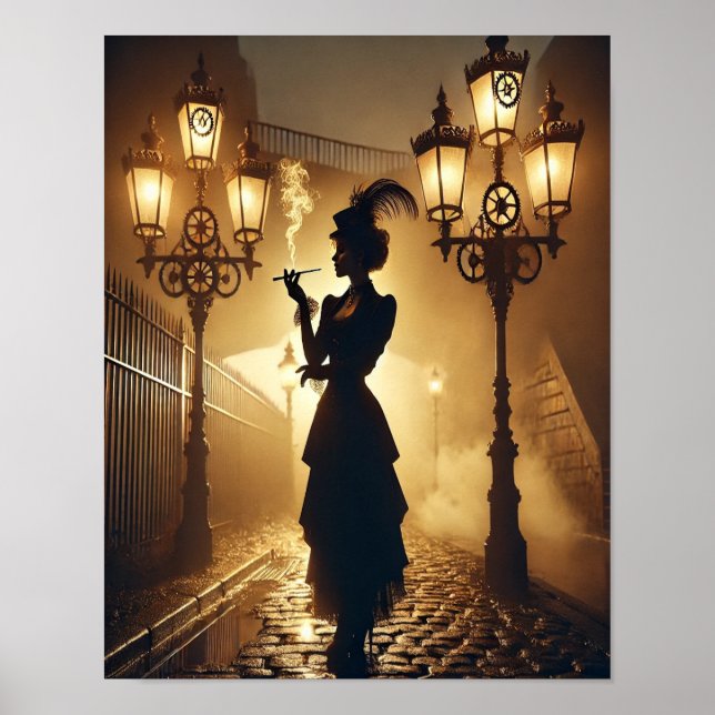 Steampunk-affisch 67 Gaslight-seductress Poster (Framsidan)