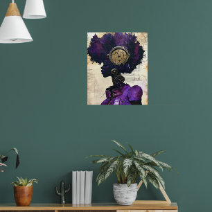 Steampunk African American Woman Poster