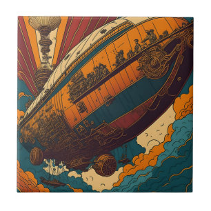 SteamPunk Airship Kakelplatta