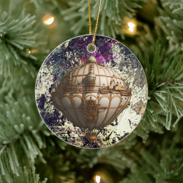 Steampunk Airship Ornament - Whimsical Heights (Träd)