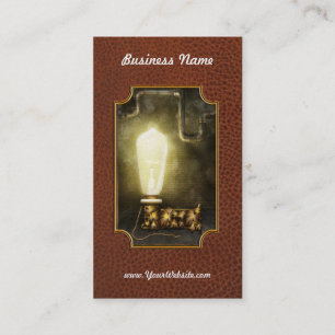 Steampunk - alfabet - L är för Light kulan Visitkort