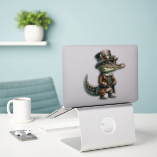 Steampunk Alligator Transparent Sticker Klistermärken