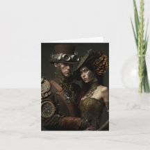 Steampunk Älskare Alla Hjärtans Dag-kort