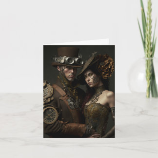 Steampunk Älskare Alla Hjärtans Dag-kort Kort
