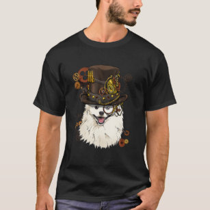 Steampunk American Eskimo Hund Steampunk Älskare G T Shirt