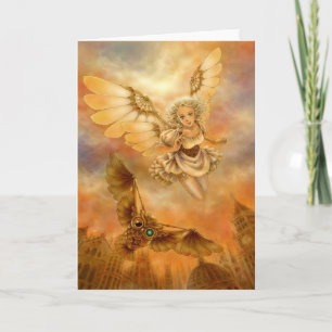 Steampunk Angel Fantasy-gratulationskort Kort
