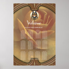 Steampunk Anubis Fox Porträtt Poster