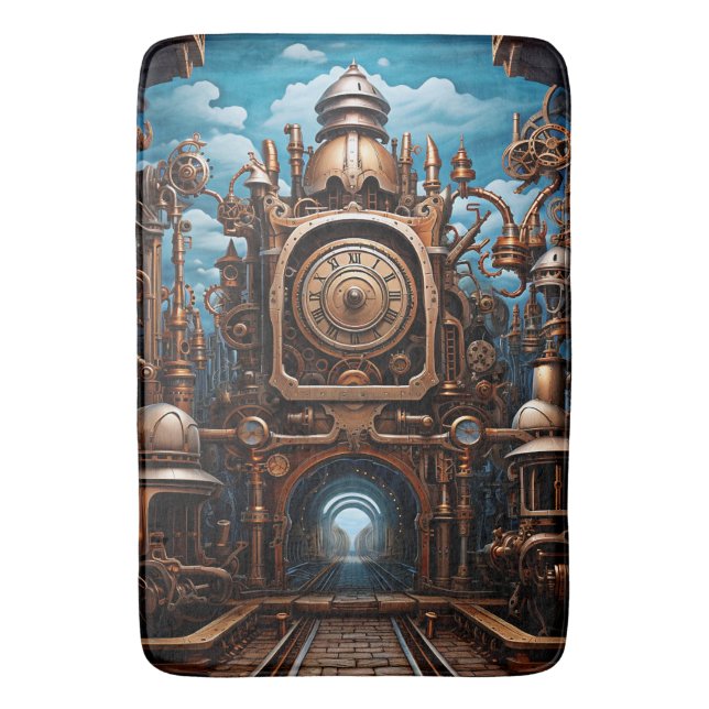 Steampunk Art Bath Mat Badrumsmatta (Framsidan (Vertikal))