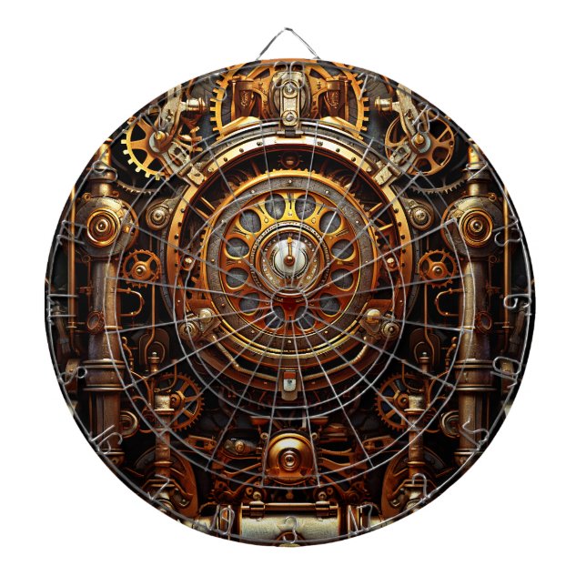 Steampunk Art Dartboard Darttavla (Framsidan)