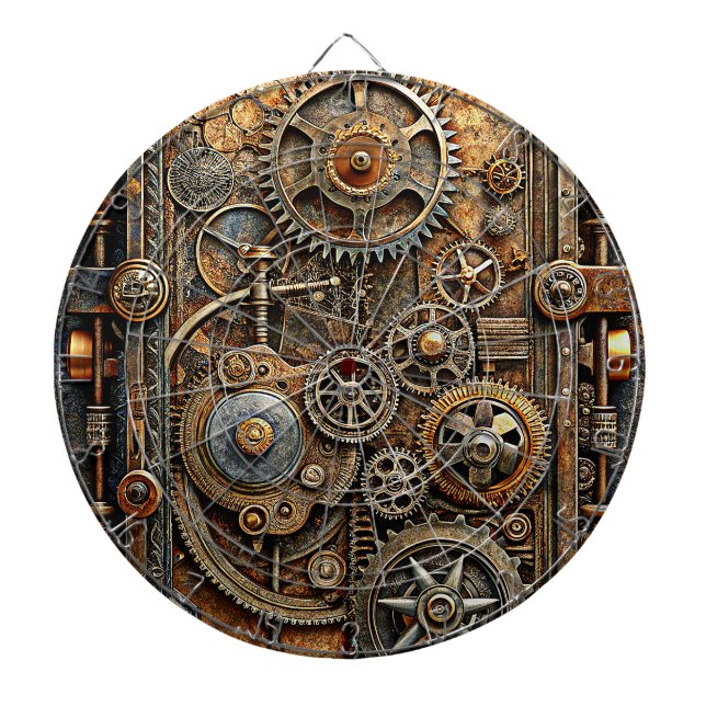 Steampunk Art Dartboard Darttavla (Framsidan)