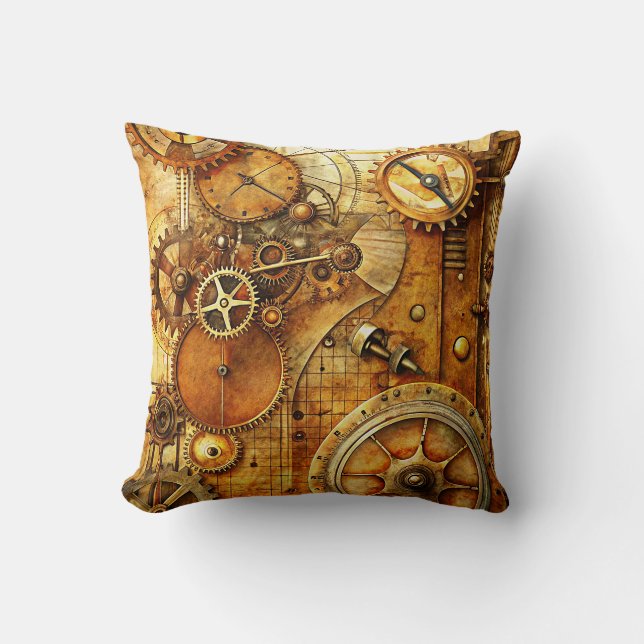 Steampunk Art Dekorativ kudde (Framsida)