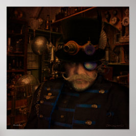 Steampunk Art - Fantasy Inventor Sean Poster