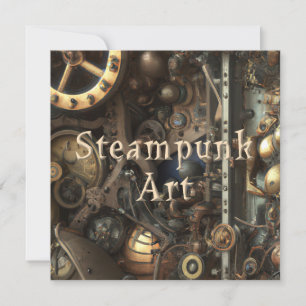 Steampunk Art-gratulationskort Anteckningskort