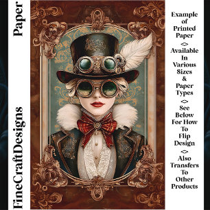 Steampunk/Art nouveau Woman CM8 Papper