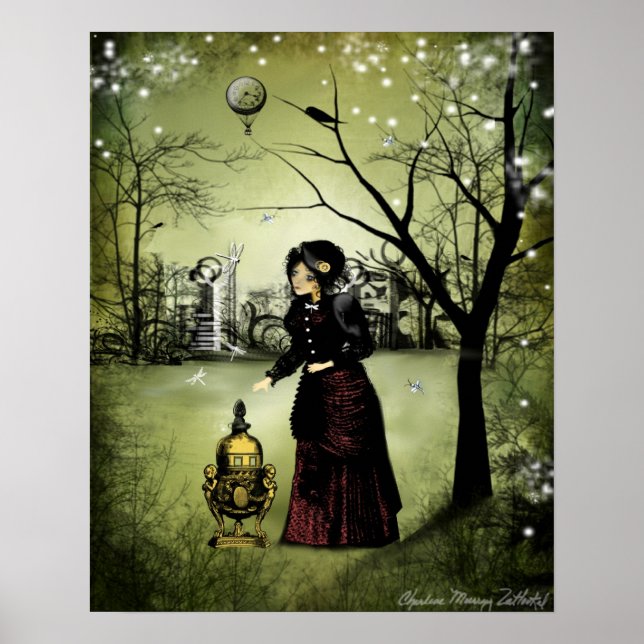 Steampunk Art Poster - i slutet av dagen (Framsidan)